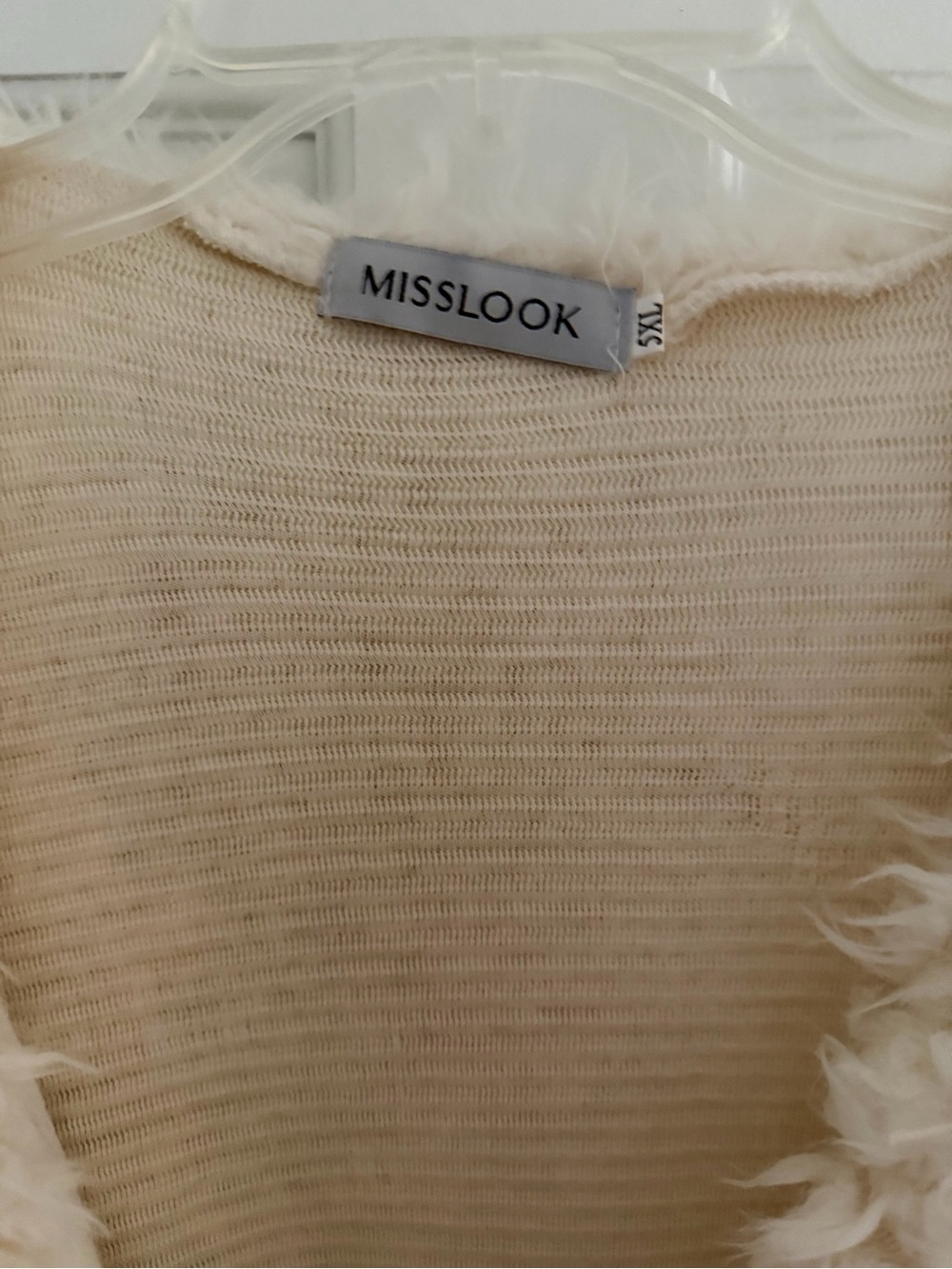 MISSLOOK Ivory Plush Teddy Coat - Picture 3 of 5